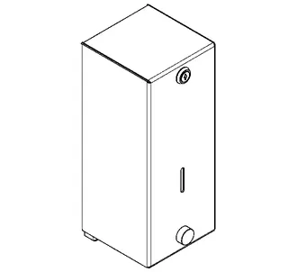 Aquarotter Seifenspender, HEAVY DUTY, Edst., 128x320x127 mm, Aufputz – Bild 2