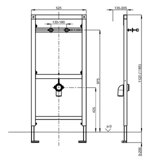 Aquarotter Installationselement, AQUAFIX, für wasserloses Edelstahlurinal – Bild 3