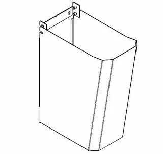 Aquarotter Siphonabdeckung, ANIMA, Edelstahl, 160x401x322 mm – Bild 2