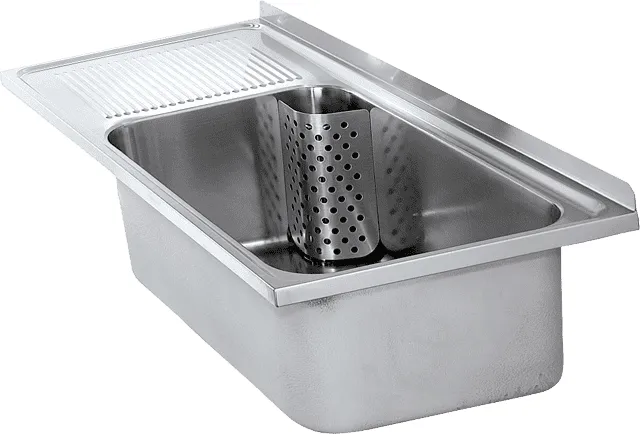 Aquarotter Mehrzweckbecken, SIRIUS, Edelstahl, 1100x357x550 mm, Tropfteil links