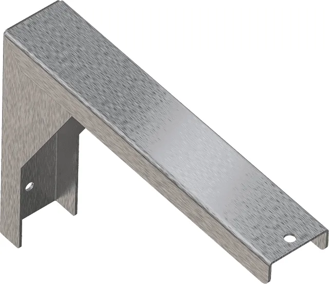 Aquarotter Konsole, PLANOX, Edelstahl, Wandmontage, 45x180x240 mm