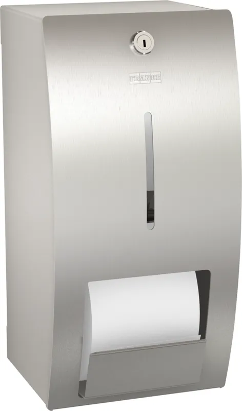 Aquarotter WC-Doppelrollenhalter, STRATOS, Edelstahl, 170x343x166 mm, Aufputz
