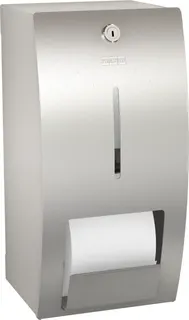 Aquarotter WC-Doppelrollenhalter, STRATOS, Edelstahl, 170x343x166 mm, Aufputz