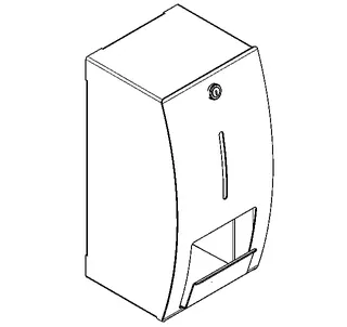 Aquarotter WC-Doppelrollenhalter, STRATOS, Edelstahl, 170x343x166 mm, Aufputz – Bild 2