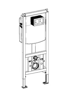 Aquarotter Installationselement, AQUAFIX, f. WC, mit Spülkasten – Bild 2