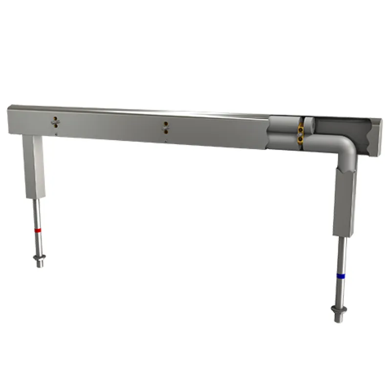 Aquarotter Armatureneinh., Edst., doppelreihig, 8 Waschplätze, 2400 mm, Wasserans un.