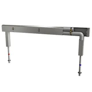 Aquarotter Armatureneinh., Edst., doppelreihig, 8 Waschplätze, 2400 mm, Wasserans un.