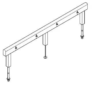Aquarotter Armatureneinh., Edst., doppelreihig, 8 Waschplätze, 2400 mm, Wasserans un. – Bild 2