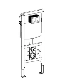 Aquarotter Installationselement, AQUAFIX, f. WC, mit Spülkasten, barrierefrei – Bild 2