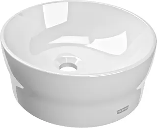 Aquarotter Aufsatz-Waschtisch, RONDAtop, MIRANIT, rund, 370x140x370 mm, integrierte Dichtung