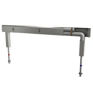 Aquarotter Armatureneinh., Edst., doppelreihig, 10 Waschplätze, 3000 mm, Wasserans un.