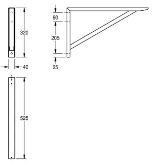 Aquarotter Konsole, SIRIUS, Edelstahl, 40x525x320 mm – Bild 3