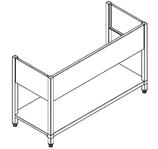 Aquarotter Untergestell, MAXIMA, Edelstahl, 1380x850x550 mm – Bild 2