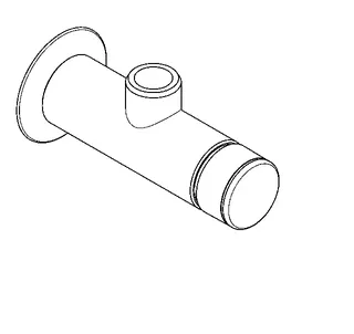 Aquarotter Wandventil, F3, hydr., o. Mischung, für Bogen/Duschrohr – Bild 2