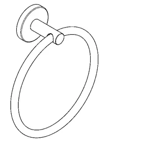 Aquarotter Handtuchring, FIRMUS, Edelstahl, 187x210x65 mm, AP, hgl – Bild 2