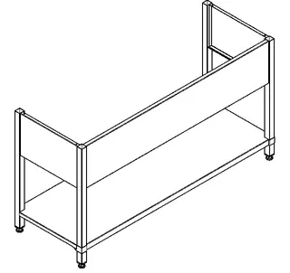 Aquarotter Untergestell, MAXIMA, Edelstahl, 1580x850x550 mm – Bild 2