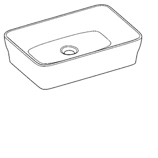 Aquarotter Aufsatz-Waschtisch, QUADROtop, MIRANIT, 550x140x370 mm, re-eckig, integr. Dicht. – Bild 2