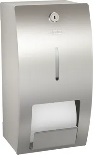 Aquarotter WC-Doppelrollenhalter, STRATOS, Edelstahl, 156x305x141 mm, Aufputz