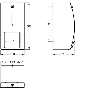 Aquarotter WC-Doppelrollenhalter, STRATOS, Edelstahl, 156x305x141 mm, Aufputz – Bild 3