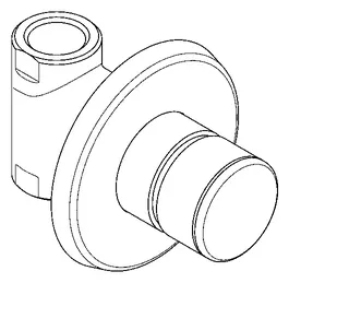 Aquarotter Durchgangsventil, F3, hydraulisch, o. Mischung, Unterputz, duschen – Bild 2