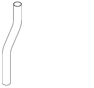 Aquarotter Urinalspülrohr, AQUALINE, 200 mm, Kröpfung 35 mm – Bild 2