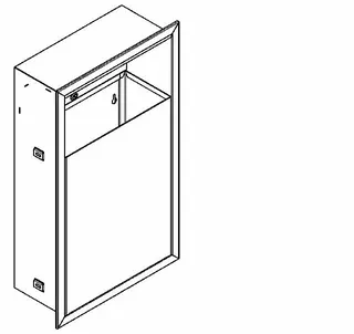 Aquarotter Abfallbehälter, RODAN, Edelstahl, 410x690x170 mm, Unterputz, ca. 23 l – Bild 2