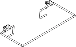 Aquarotter Sackhalterung, RODAN, Edelstahl, 313x61x138 mm, zum Anschrauben, klappbar – Bild 2
