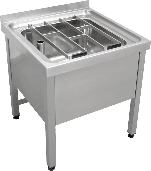 Aquarotter Standausguss, SIRIUS, Edelstahl, 650x650x598 mm, Klapprost, verschweißt