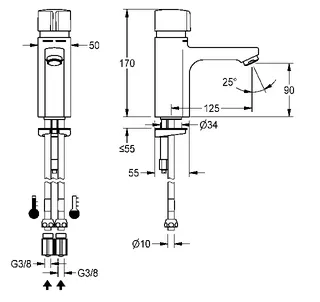 Aquarotter Standventil, F5, hydr., o. Mischung, 3l – Bild 3