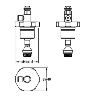 Aquarotter Oberteil, für WC-Spüler DN20 m. AG I, fernbetätigt, 2000104384 – Bild 3