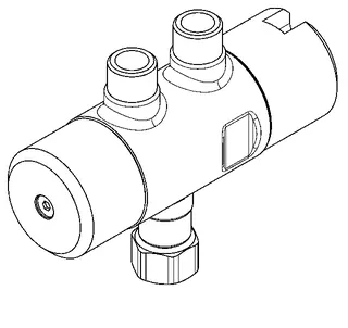 Aquarotter Untertisch-Thermostat, PURETHERM, DN10, Eckventilmontage – Bild 2