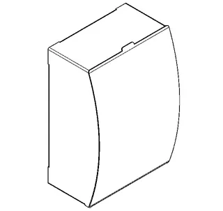 Aquarotter Hygieneabfallbehälter, STRATOS, Edelstahl, 205x305x134 mm, AP, ca. 3,8 l – Bild 2