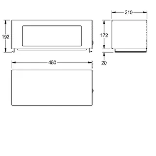 Aquarotter Klappdeckelaufsatz, RODAN, Edelstahl, 480x186x210 mm – Bild 3