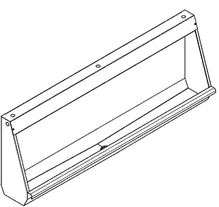 Aquarotter Reihenurinal, CAMPUS, Edelstahl V4A, 1400x515x235 mm, Siebablauf mittig – Bild 2