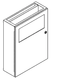 Aquarotter Hygieneabfallbehälter, RODAN, Edst., 350x469x130 mm, Aufputz, ca. 6 l – Bild 2