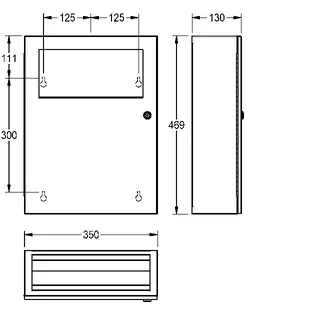 Aquarotter Hygieneabfallbehälter, RODAN, Edst., 350x469x130 mm, Aufputz, ca. 6 l – Bild 3