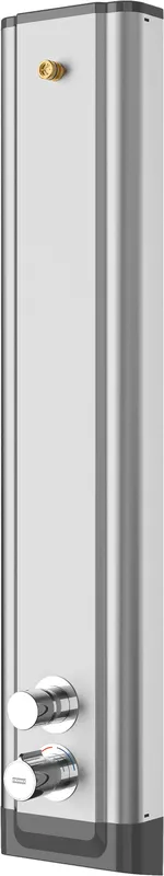 Aquarotter Duschpaneel, F5, hydr., Edelstahl, Thermostat, f. Duschkopf
