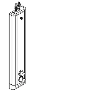 Aquarotter Duschpaneel, F5, hydr., Edelstahl, Thermostat, f. Duschkopf – Bild 2