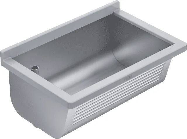 Aquarotter Waschtrog, SIRIUS, Edelstahl, 700x328x460 mm, Ablauf links