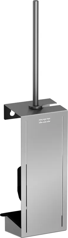 Aquarotter WC-Bürstenhalter, EXOS, Edelstahl, AP, 138x298x97 mm, schwarzer Bürstenkopf