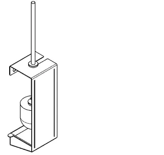Aquarotter WC-Bürstenhalter, EXOS, Edelstahl, AP, 138x298x97 mm, schwarzer Bürstenkopf – Bild 2