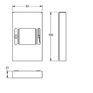 Aquarotter Hygienebeutelspender, RODAN, Edst., 91x150x21 mm, Aufputz – Bild 3