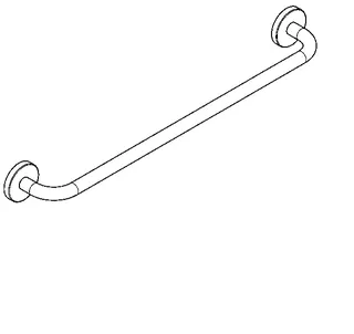 Aquarotter Einzelhandtuchstange, FIRMUS, Edelstahl, 600x60x80 mm, AP, hgl – Bild 2