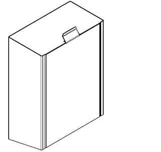 Aquarotter Hygieneabfallbehälter, EXOS, Edst., 230x346x125 mm, Aufputz, ca. 3,7l – Bild 2