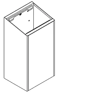 Aquarotter Abfallbehälter, EXOS, Edelstahl, Aufputz, 300x573x250 mm, 30l – Bild 2