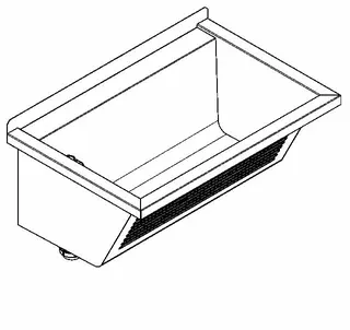 Aquarotter Waschtrog, SIRIUS, Edelstahl, 750x354x500 mm, Ablauf links – Bild 2
