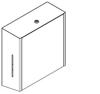 Aquarotter Papierhandtuchspender, EXOS, Edelstahl, Aufputz, 300x326x210 mm – Bild 2