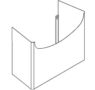 AR Siphonabdeckung, ANIMA, Edelstahl, 542x410x244 mm, Aufputzmontage