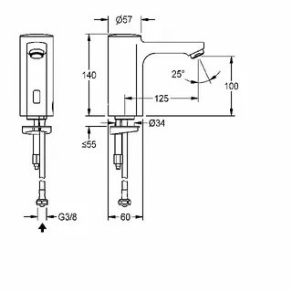 Aquarotter Standventil, F5, elek., o. Mischung, 3l, Batterie – Bild 3