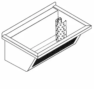 Aquarotter Waschtrog, SIRIUS, Edelstahl, 750x354x500 mm, Ablauf rechts – Bild 2